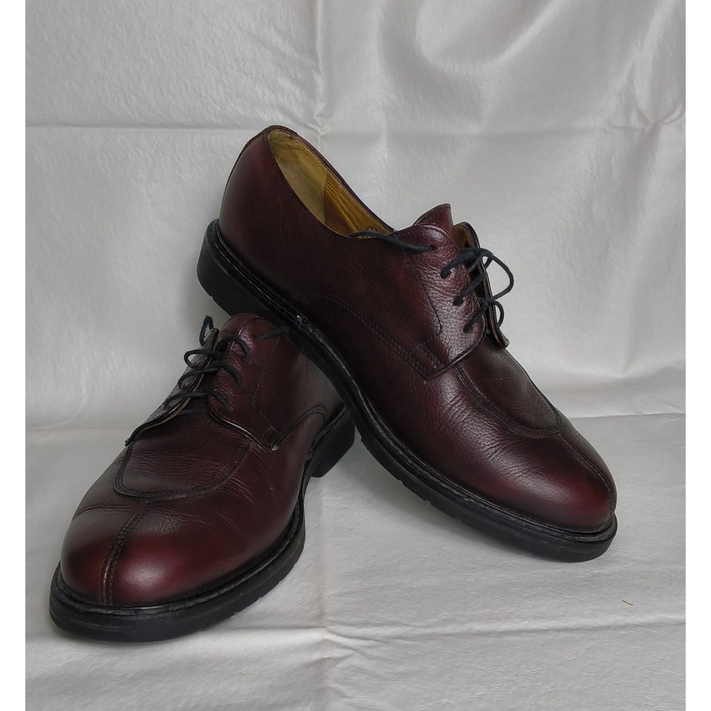 Mephisto Men's Split Toe Oxfords Pebble Grain Leather Brown Comfort Sz 9 1/2
